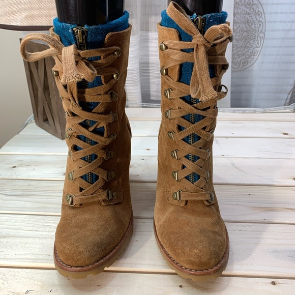 UGG Chestnut suede lace up boots woman’s 7 - Picture 3 of 7